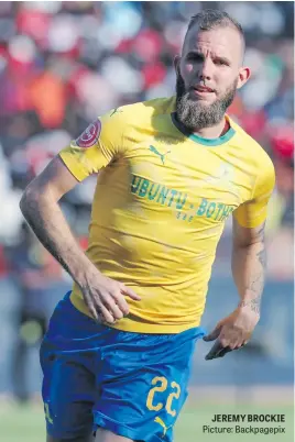  ?? Picture: Backpagepi­x ?? JEREMY BROCKIE