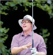  ?? Arkansas Democrat-Gazette/BENJAMIN KRAIN ?? Chris Jenkins trailed Ryan Spurlock by one stroke with two holes left in the final round of the Fourth of July Classic on Tuesday, but he birdied both holes to close with a 2-under 62 and win the event for the fourth consecutiv­e year.