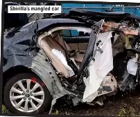  ?? ?? Shirilla’s mangled car