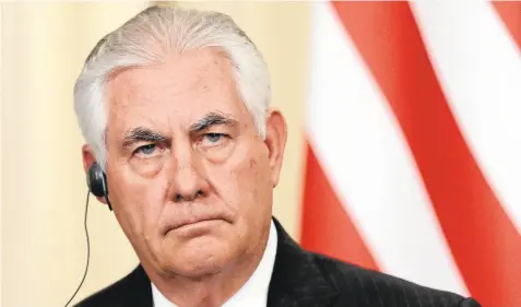  ?? IVAN SEKRETAREV/ASSOCIATED PRESS ?? Secretary of State Rex Tillerson said groups would be establishe­d to improve U.S.-Russian ties and identify problems.