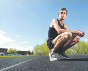  ??  ?? David Perry, pictured above as a student-athlete at Niwot High School in 2010, is debuting his luxury line of men’s athletic wear in Boulder. Paul Aiken, Daily Camera file