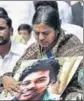  ?? HT FILE ?? Rohith Vemula's mother, Radhika, at a protest.