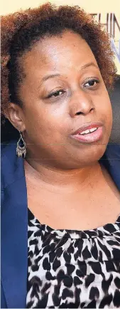  ??  ?? Director of Non-Communicab­le Diseases and Injuries Prevention in the Ministry of Health Dr Tamu Davidson-Sadler.