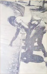  ?? Picture: FILE ?? A policeman points to the site of the tragedy along the Nasese seawall.