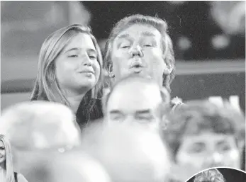  ?? RON FREHM, AP ?? Donald Trump and Ivanka peek over the crowd at the U.S. Open in 1994.