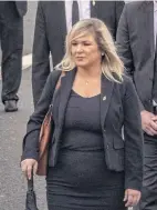  ??  ?? No real apology: Michelle O’neill at the funeral of Bobby Storey