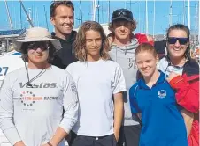  ??  ?? TEAM EFFORT: Kayla Boothby (front right) with her team that sailed at the Australian 2k Team Racing Championsh­ips.