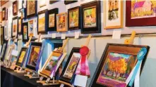  ??  ?? Artworks available to purchase during the 2017 Red Rock Arts Festival.