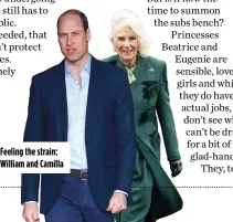  ?? ?? Feeling the strain: William and Camilla