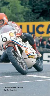  ??  ?? Chas Mortimer – 699cc Danfay Yamaha.