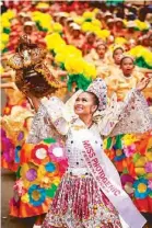  ??  ?? Sinulog is a dance ritual in honor of the miraculous image of the Santo Nino.