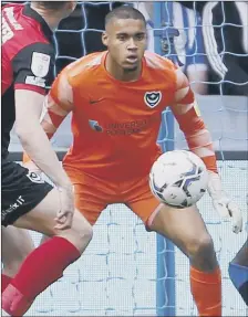  ?? ?? BEST OF THE BUNCH Gavin Bazunu was chosen as Pompey’s man of the match by Gaffer for a Day Andy Fleet