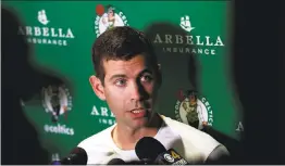  ?? MADDIE MEYER — GETTY IMAGES ?? Like Warriors coach Steve Kerr, the Celtics’ Brad Stevens believes in ball movement and playing a deep rotation. Stevens has led Boston to three playoff appearance­s.