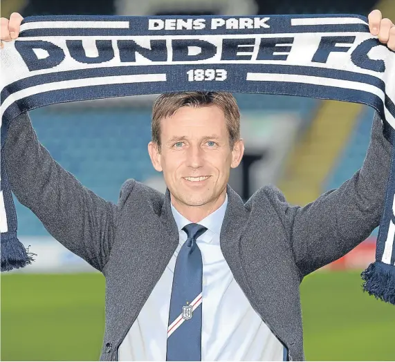  ??  ?? Neil McCann has returned to Dens Park after leading Dundee to Premiershi­p safety with seven points from his first three games in charge.