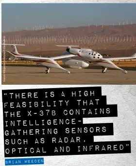  ??  ?? Above right: The White Knight jetpowered carrier aircraft launched the X-37A on test flights