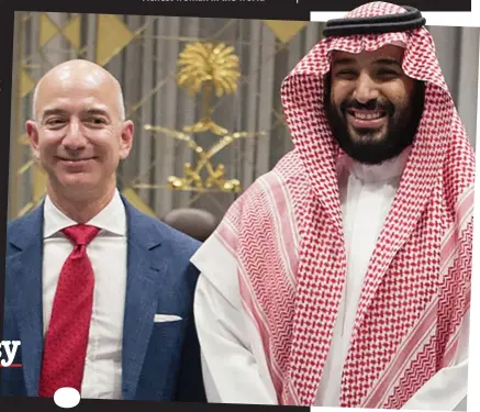  ??  ?? Saudi visit: Mr Bezos with Mohammed bin Salman