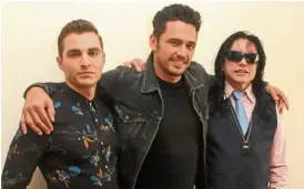  ?? —PHOTOBY RUBEN V. NEPALES ?? From left: Dave Franco, James Franco and Tommy Wiseau