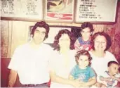  ?? SUSAN HAMED COURTESY ?? Raymond and Susan Hamed with daughter Jamie, Susan’s mother, Alice Cordesco, son David and son Raymond II, in back, at the Moonlight Drive-In. The kids would grow up and work alongside their parents, as Raymond did with his.