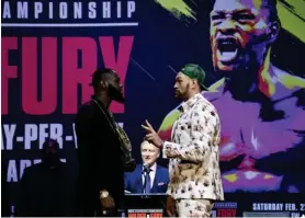  ?? AFP ?? Deontay Wilder y Tyson Fury ya tuvieron su primer cara a cara.