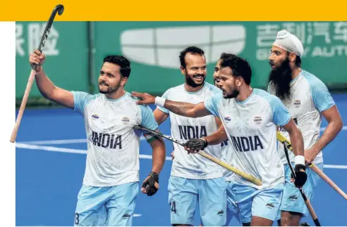  ?? PTI ?? Mercurial challenger­s:
Harmanpree­t Singh's Team India is poetry in motion, flourishin­g when everything falls into place but can as easily slip into a cacophony of discordant notes.