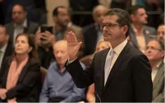  ?? FUETE EXTERNA ?? Pedro Pierluisi asumió la gobernació­n de Puerto Rico anoche.