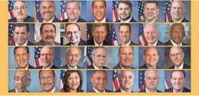  ?? ACLU ?? These 28 members of Congress were misidentif­ied by Amazon Rekognitio­n during a test of the facial recognitio­n tool by the American Civil Liberties Union.