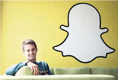  ??  ?? In this Thursday, October 24, 2013 file photo, Snapchat CEO Evan Spiegel poses for a photo in Los Angeles.