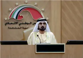  ?? ?? Sheikh Mohammed bin Rashid chairs the FNC session in Abu Dhabi on Monday.— wam