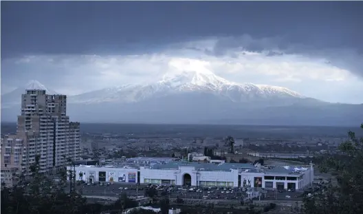  ?? AFP/GETTY
IMAGES ?? Mount Ararat as seen from the Armenian side. The mountain stands in Turkey but is revered by Armenians