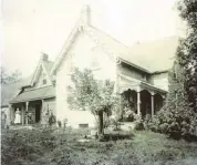  ??  ?? The one-and-a-half-storey stone home at 173 Huntmar Rd. as it appeared in years gone by.