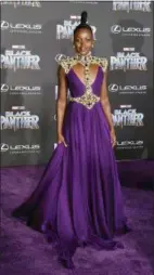  ?? PHOTO BY CHRIS PIZZELLO — INVISION — AP, FILE ?? Member in “Black Panther,” arrives at the premiere of the film at The Dolby Theatre in Los Angeles.