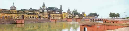  ??  ?? Site developmen­t of Ayodhya Ghats, Faizabad