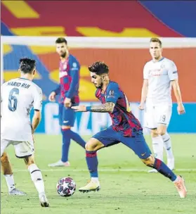  ?? FOTO: FCB ?? Monchu debutó con el primer equipo en Champions contra el Nápoles