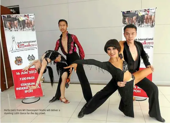  ??  ?? Performers from MY Dancesport Studio will deliver a stunning Latin dance for the big crowd.