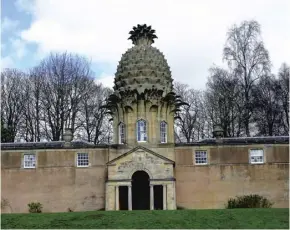  ??  ?? The Earl of Dunmore’s pineapple summerhous­e was built in 1761