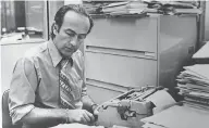  ??  ?? Robert Gibbens, photograph­ed when he was the financial editor at the Montreal Star. The accomplish­ed business reporter died last Saturday at 92.