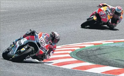  ?? FOTO: GETTY ?? Nadie contaba con Dovizioso en los pronóstico­s, pero tanto Dani Pedrosa como Marc Márquez ya lo consideran un candidato al título