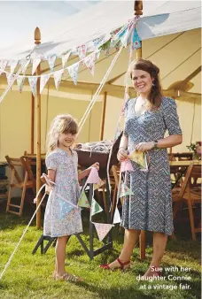  ??  ?? Sue with her daughter Connie at a vintage fair.