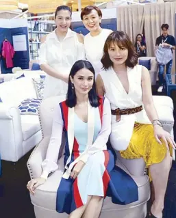  ??  ?? Alabang Town Center marketing associate manager Arrianne Moreno-Nadurata, Alabang Town Center marketing manager Christine Enriquez-Yabao, style icon Heart Evangelist­a-Escudero and celebrity stylist Kat Cruz-Villanueva