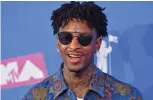  ??  ?? In this file photo US rapper 21 Savage attends the 2018 MTV Video Music Awards at Radio City Music Hall in New York City. — AFP