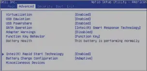  ??  ?? Ein alternativ­er Standby-modus: Die Intel Rapid Start Technology zielt darauf ab, Rechner mit SSD schneller aufzuwecke­n. Unter Linux hat diese Einstellun­g keine Auswirkung.