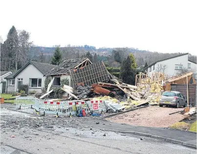  ??  ?? The Cunningham­s’ retirement bungalow was extensivel­y damaged by the explosion in March 2013.