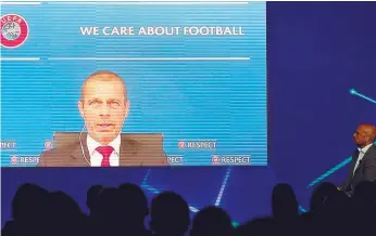  ?? ?? Aleksander Ceferin participou no “Football Talks” por videoconfe­rência