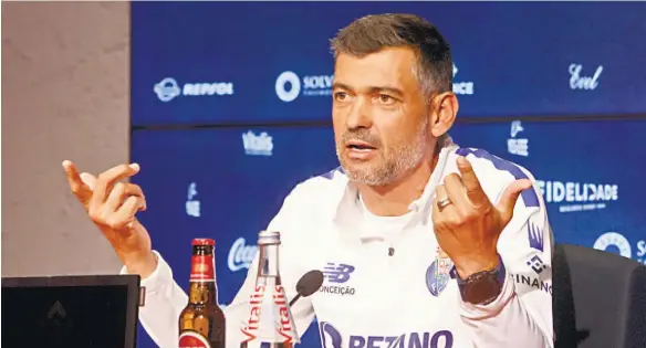  ?? ?? Sérgio Conceição nota que o Vizela merece grande respeito, mas assegura que o F.C. Porto vai jogar para vencer o jogo de hoje no Minho