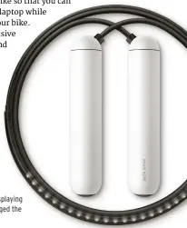  ??  ?? With clever tech and LEDs displaying your data, Tangram has changed the face of the lowly jump rope.