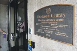  ?? Ross D. Franklin Associated Press ?? ELECTION officials in Arizona’s largest county, Maricopa, have been aggressive­ly condemning a flood of misinforma­tion related to voting this election cycle.