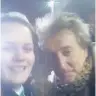  ??  ?? Selfie fun Ashleigh McMullan from Coatbridge grabs a quick snap with the music legend after the match