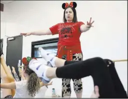  ??  ?? Stephanie Melanson teaches a class at the Dance Dynamics studio in Las Vegas.