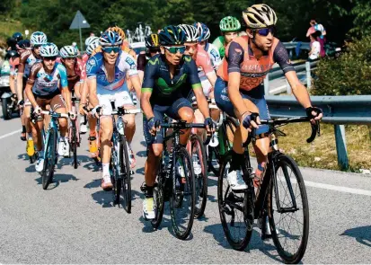  ?? FOTO ?? Nairo ha estado atento en el Giro. Hoy podría ampliar su ventaja en la general. En 2014, en el ascenso en contrarrel­oj (26.8 km) hacia Cima Grappa, ganó la fracción. Esa subida le favorece.