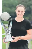  ?? — Reuters photo ?? Barty poses with the WTA World No. 1 trophy.